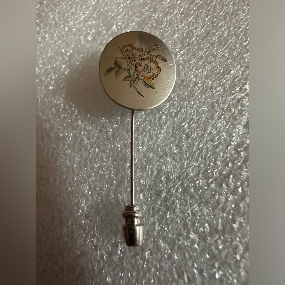 Reed & Barton Damascene Stick Pin Floral